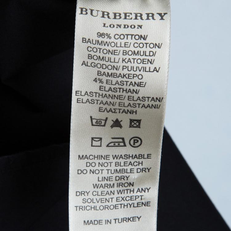 Pre Owned Burberry Black Short Sleeve Shirt XS