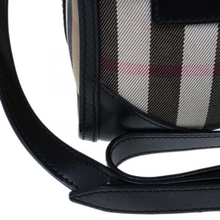 Pre Owned Burberry Medium Bridle House Check Bowling Bag