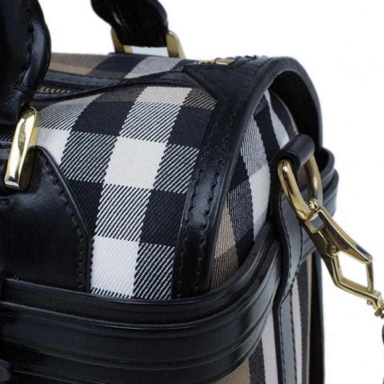 Pre Owned Burberry Medium Bridle House Check Bowling Bag