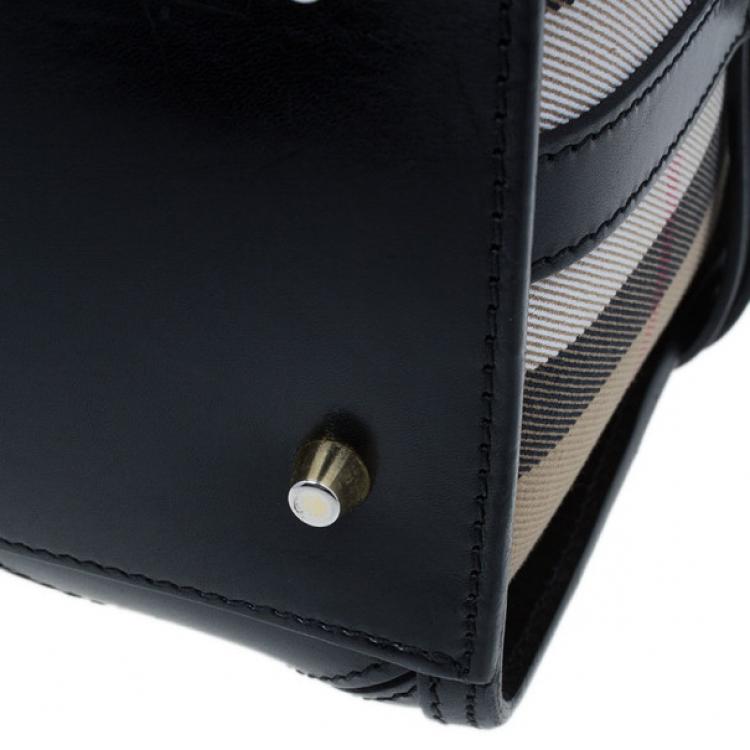 Pre Owned Burberry Medium Bridle House Check Bowling Bag