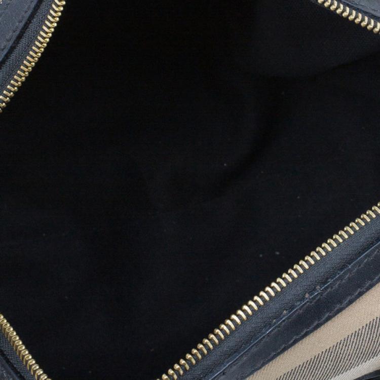 Pre Owned Burberry Medium Bridle House Check Bowling Bag