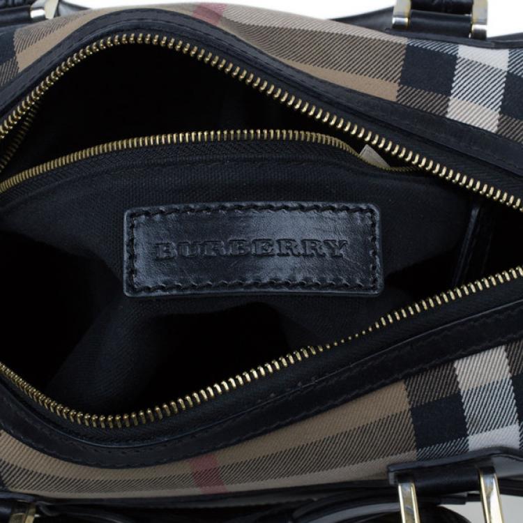 Pre Owned Burberry Medium Bridle House Check Bowling Bag
