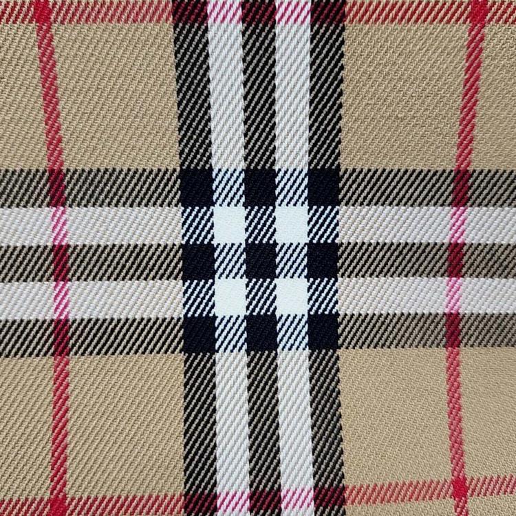 Pre Owned Burberry Plaid Print Medium Vintage Check Banner Tote Bag