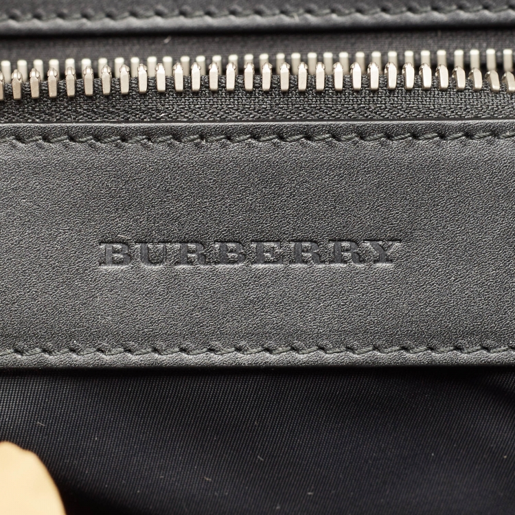 Pre Owned Burberry Beige/Black Vintage Check Nylon Large Rucksack Backpack
