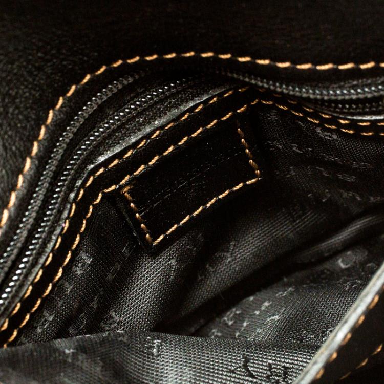 Pre Owned Burberry Black Leather Belt Bag
