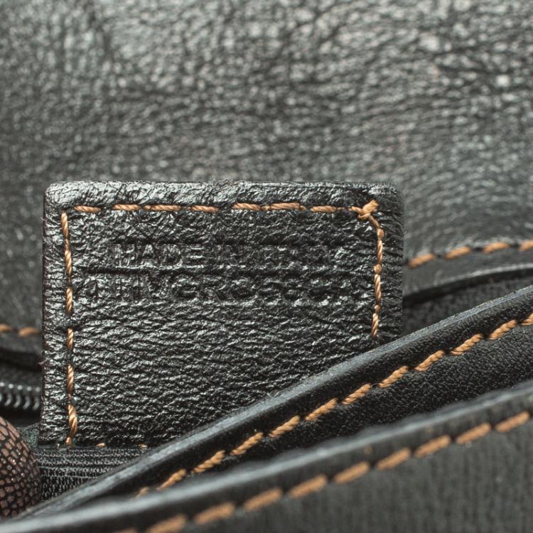 Pre Owned Burberry Black Leather Belt Bag
