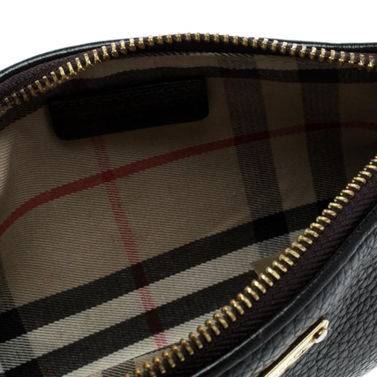 Pre Owned Burberry Black Leather Clara Pochette