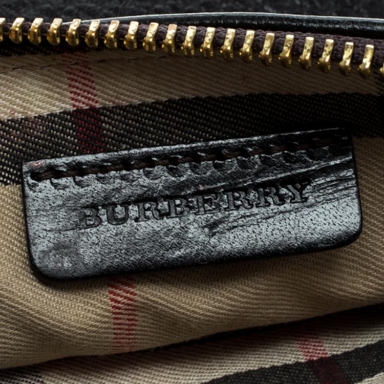 Pre Owned Burberry Black Leather Clara Pochette