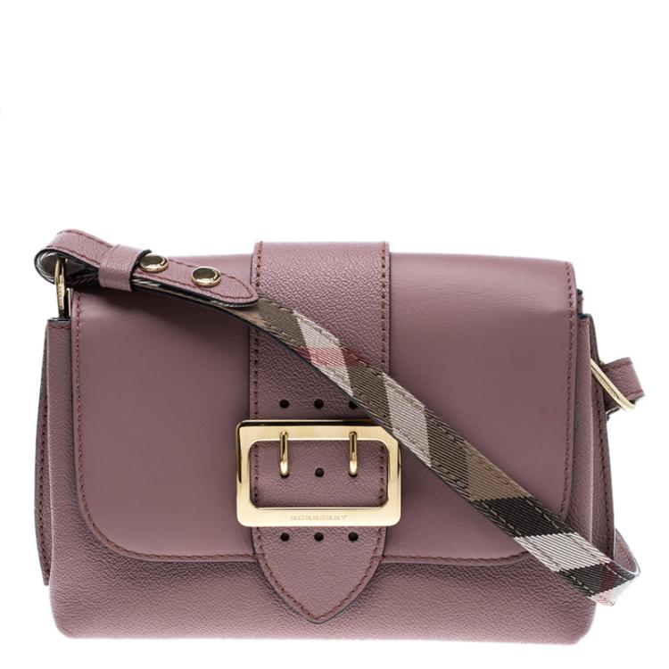 Burberry Blush Pink Leather Small Buckle Crossbody Bag Burberry | TLC