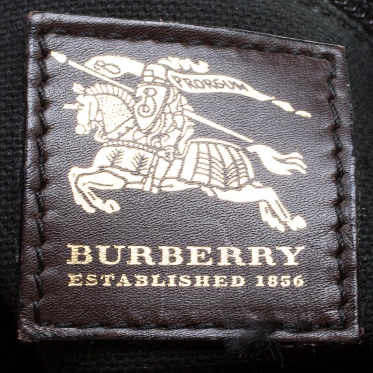 Pre Owned Burberry Beige/Brown Haymarket Check Coated Canvas Messenger Bag