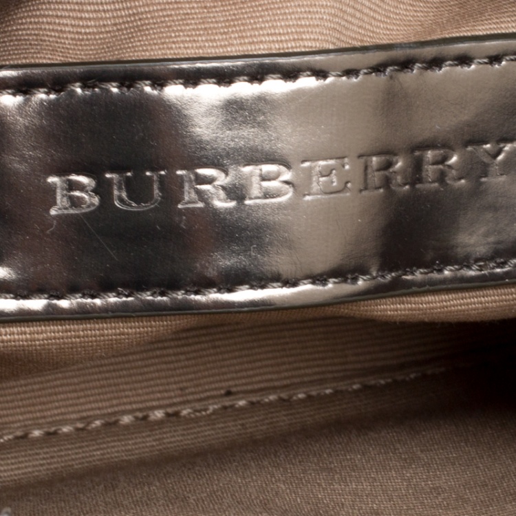 Pre Owned Burberry Beige Super Nova Check PVC Small Aston Clutch