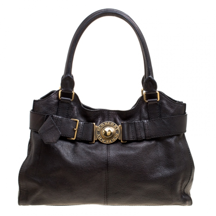 Burberry Black Leather Lambeth Tote Burberry | The Luxury Closet