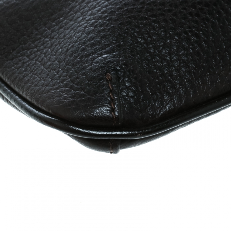 Pre Owned Burberry Black Leather Clara Pochette