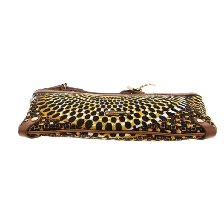Pre Owned Burberry Multicolor Printed Canvas Clutch 