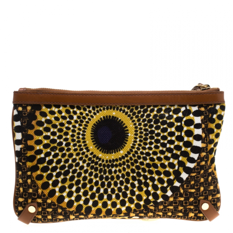 Pre Owned Burberry Multicolor Printed Canvas Clutch 
