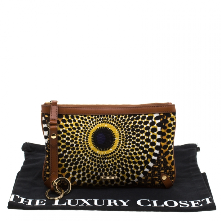 Pre Owned Burberry Multicolor Printed Canvas Clutch 