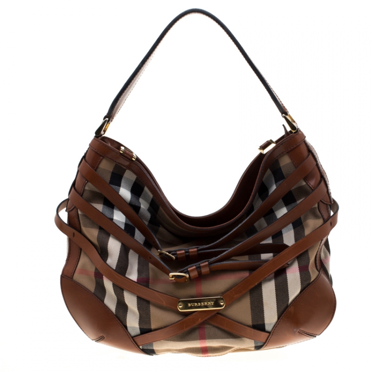 【良品】BURBERRY レザーホーボー ブラウン luxury-women-burberry-used-