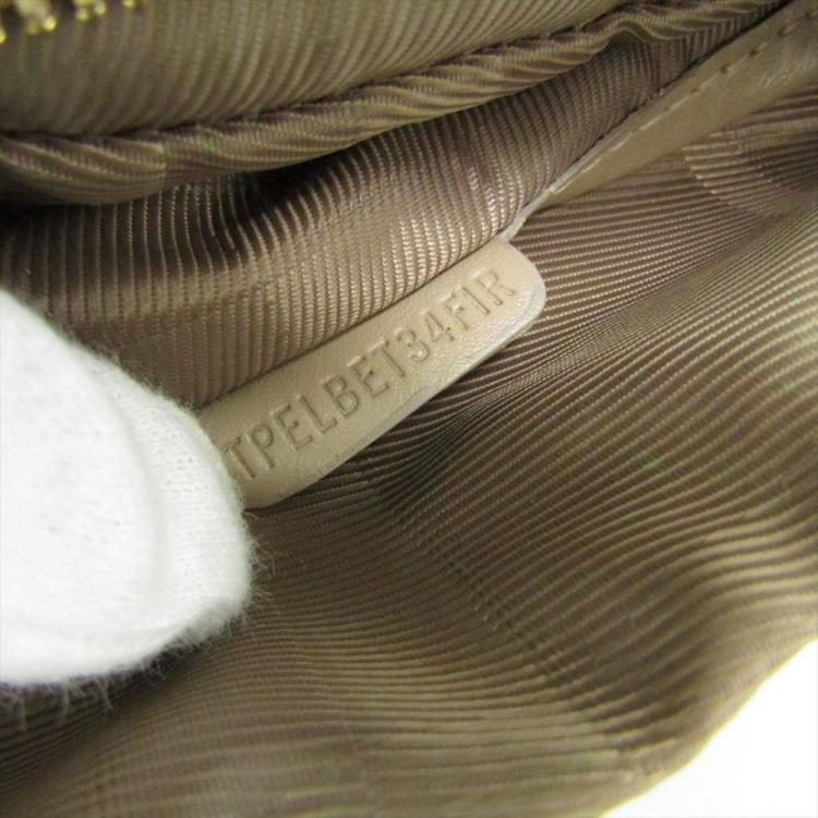 Pre Owned Burberry Beige Quilted Leather Westbury Satchel Bag