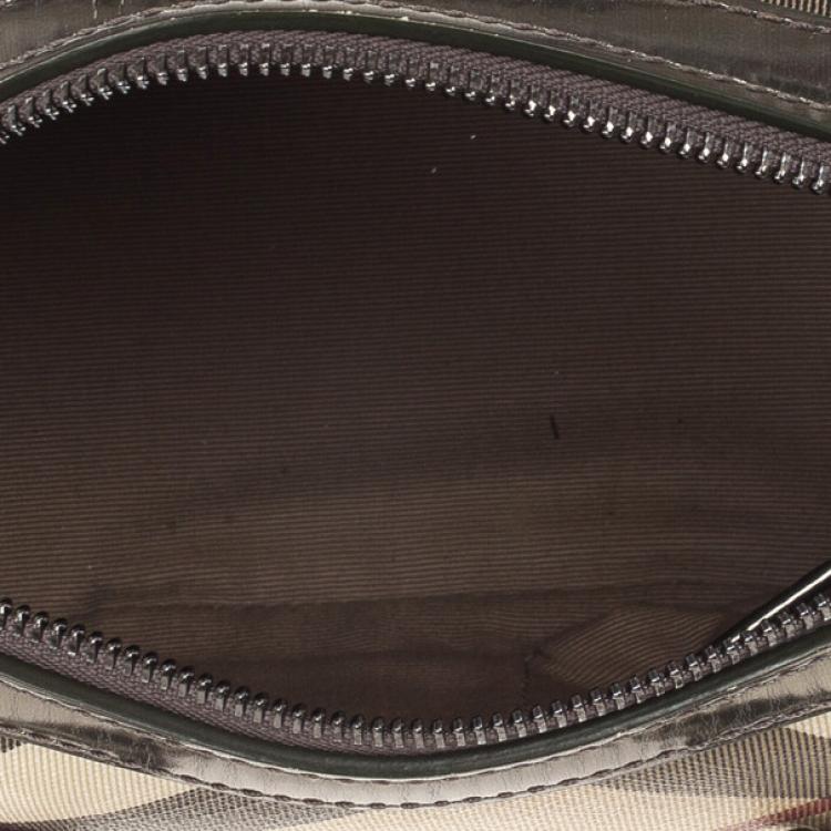 Pre Owned Burberry Small Nova Check Bowling Bag 