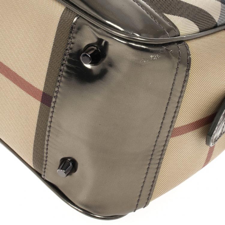 Pre Owned Burberry Small Nova Check Bowling Bag 
