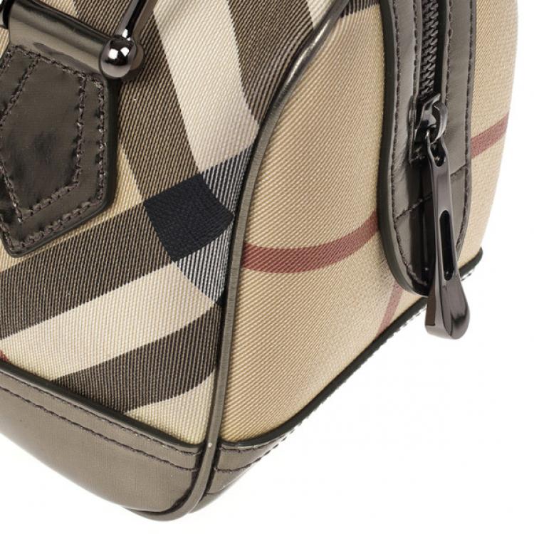 Pre Owned Burberry Small Nova Check Bowling Bag 