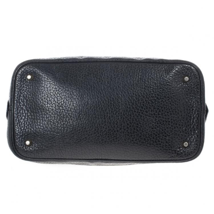 Pre Owned Burberry Haymarket Check Coated Canvas Medium Bowling Bag