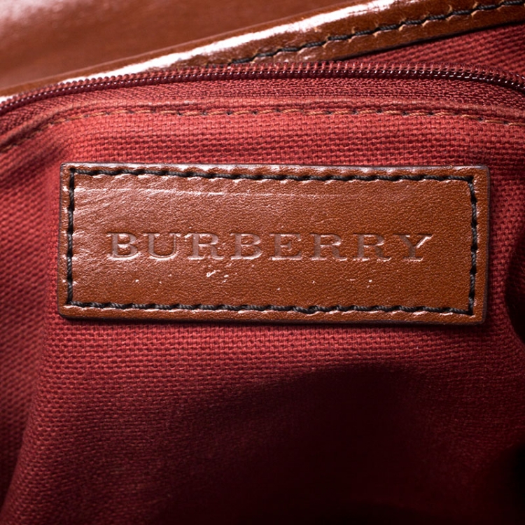 Pre Owned Burberry Multicolor Haymarket Check Canvas/Suede and Leather Messenger Bag