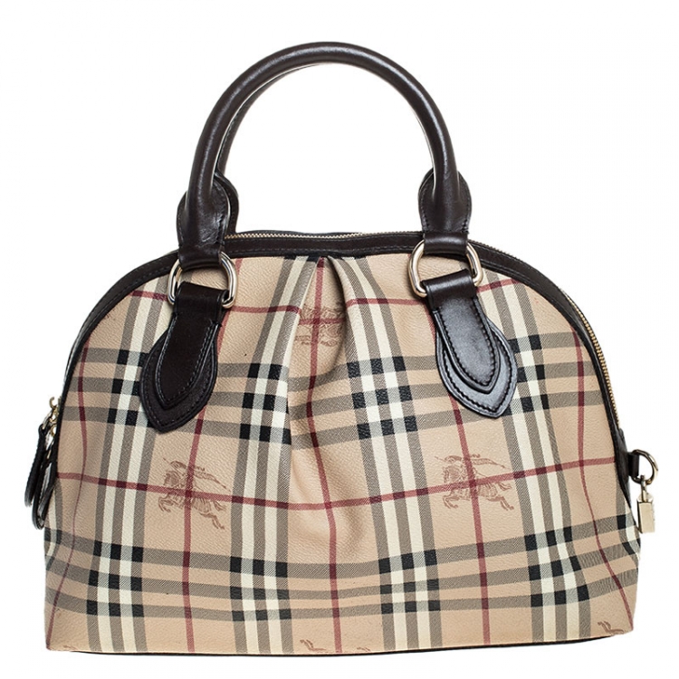 Burberry haymarket discount check satchel