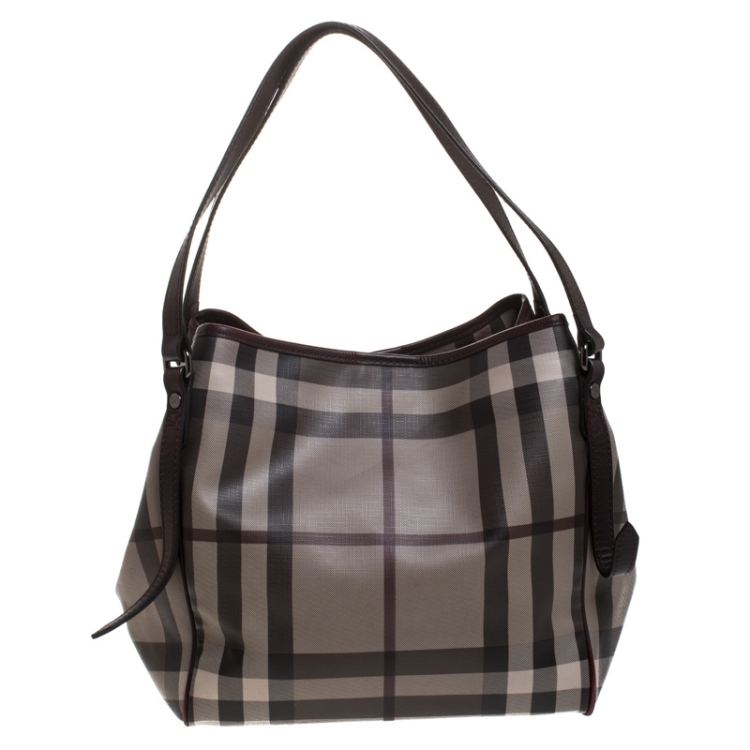 Burberry Brown/Smoke House Check PVC Small Canterbury Tote Burberry | TLC