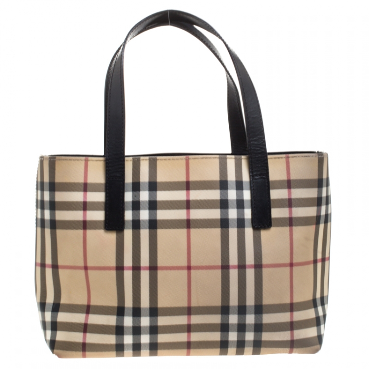 burberry coated canvas tote