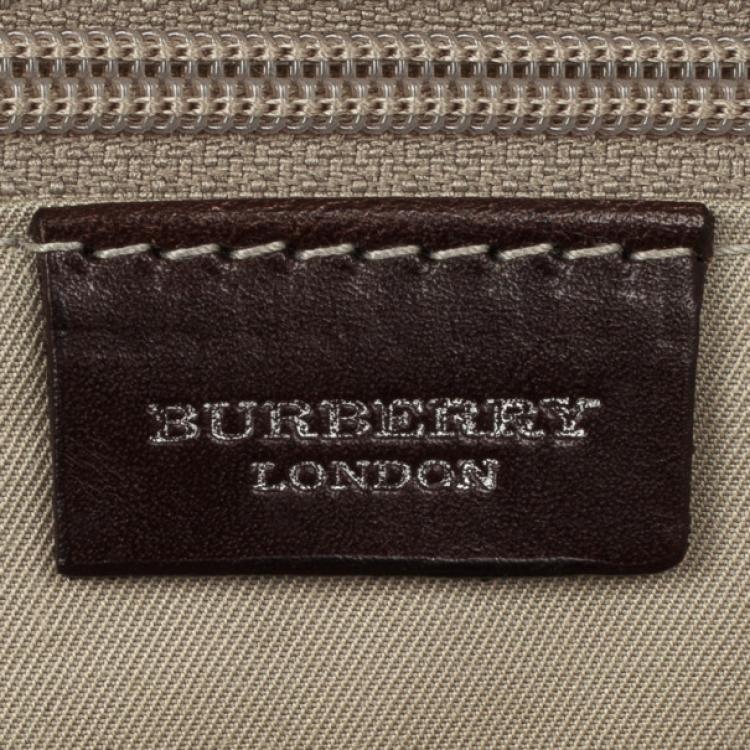 Pre Owned Burberry Floral Canvas Framed Evening Bag