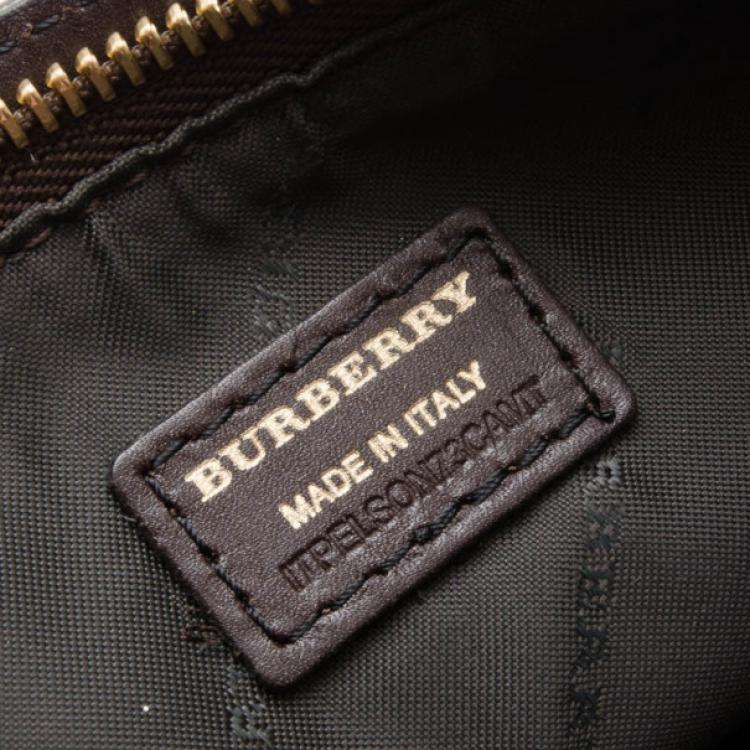 Pre Owned Burberry Haymarket Check Chain Link Wristlet