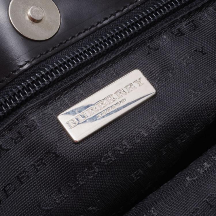 Pre Owned Burberry Nova Check North South Tote