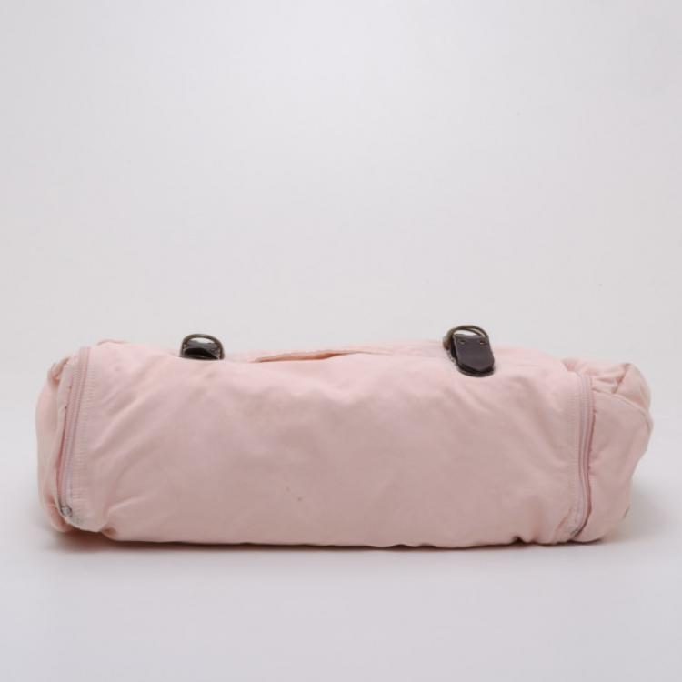 Pre Owned Burberry Light Pink Messenger Diaper Bag