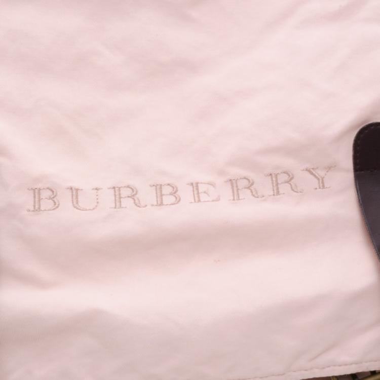 Pre Owned Burberry Light Pink Messenger Diaper Bag