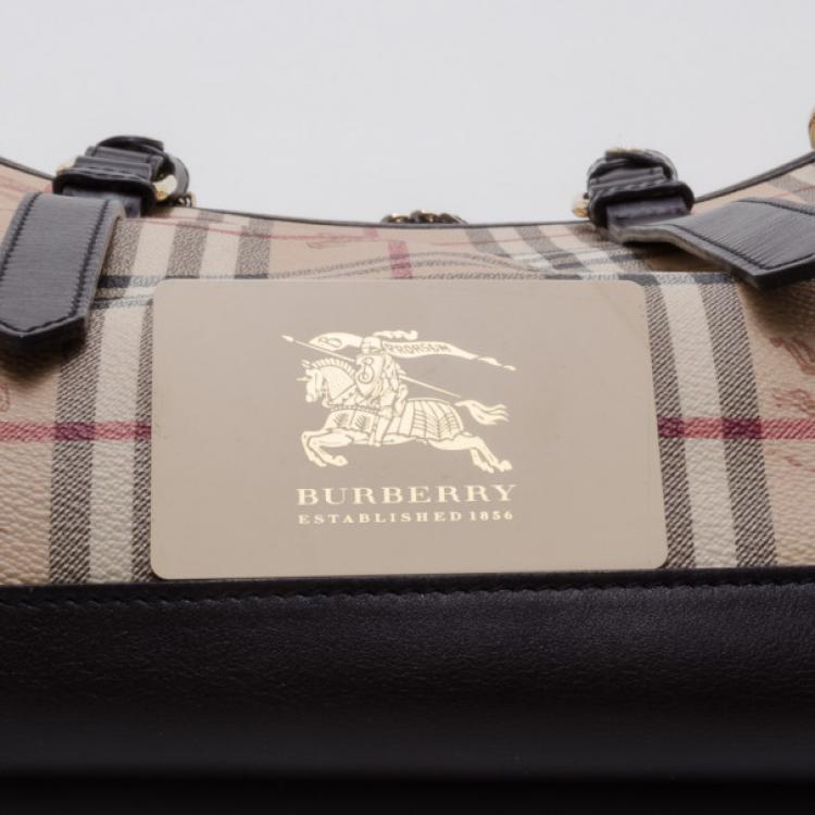 Pre Owned Burberry Haymarket Check Tote 