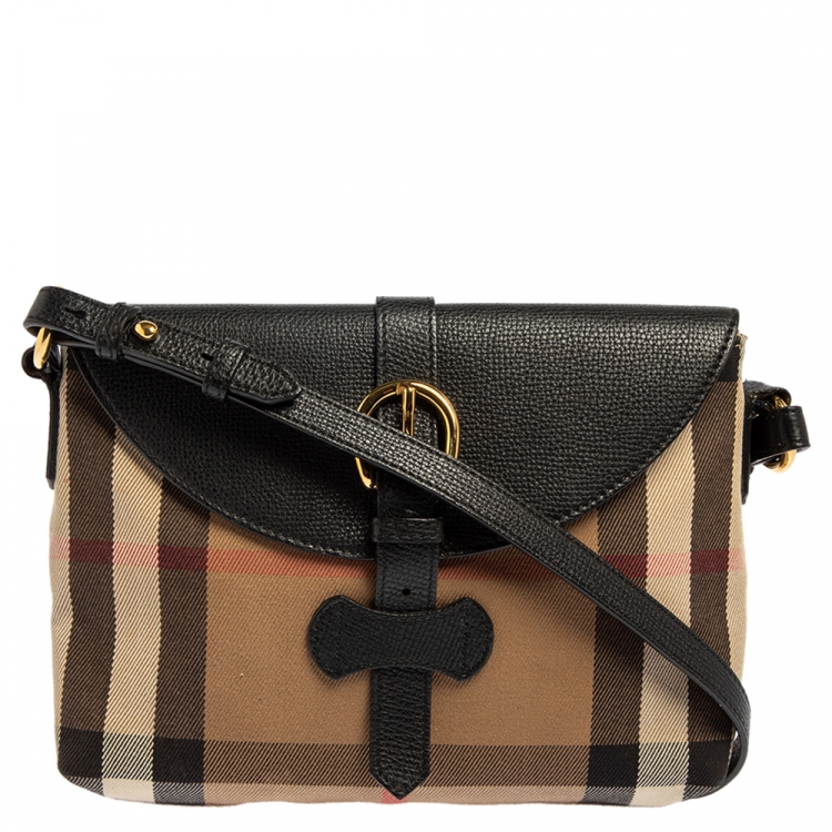 Burberry Check Horseshoe Bag - Guaranteed Authentic Designer Bags