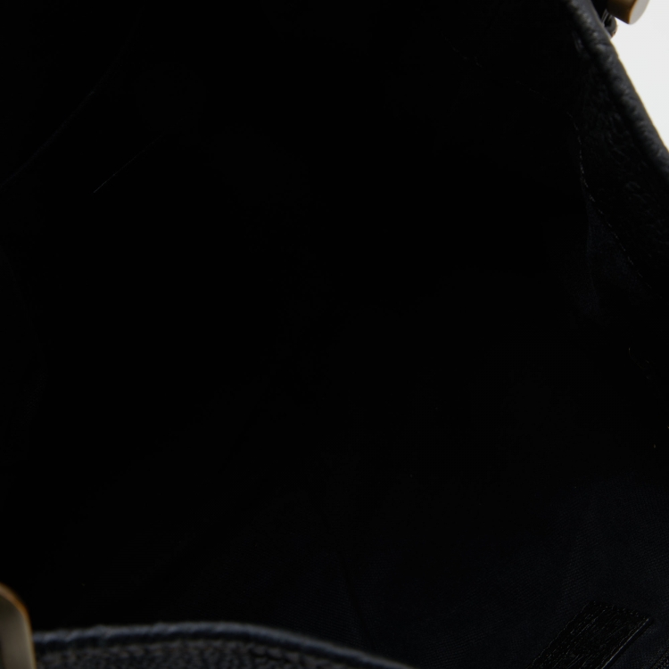 Pre Owned Burberry Black Leather Hobo