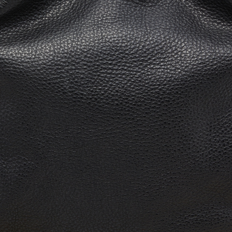 Pre Owned Burberry Black Leather Hobo