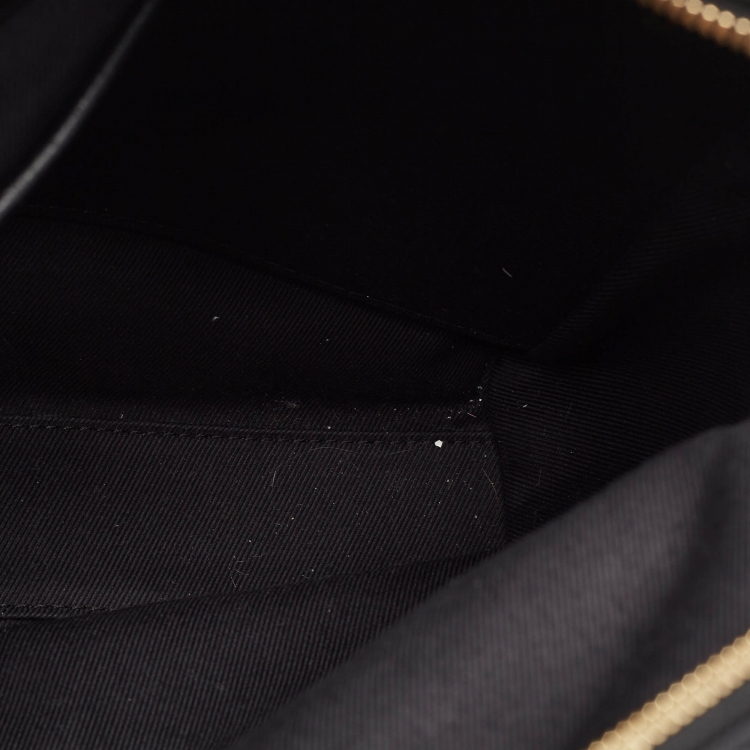 Pre Owned Burberry Black Quilted Leather TB Backpack