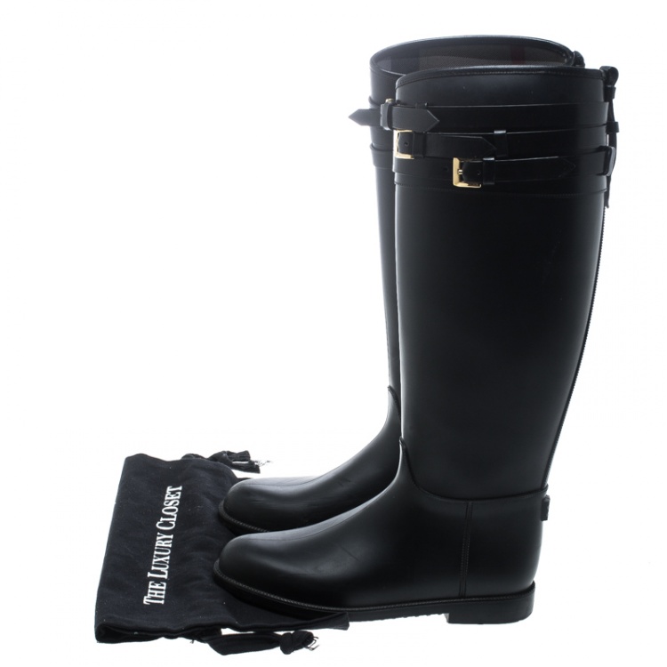 burberry equestrian rain boots