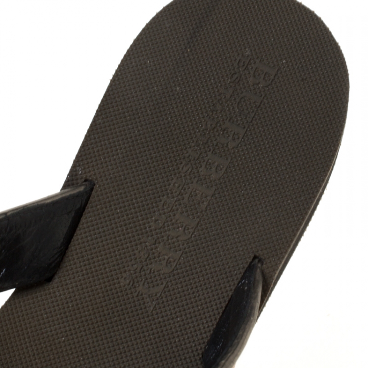 Pre Owned Burberry Multicolor Novacheck Flip Flops Size 36