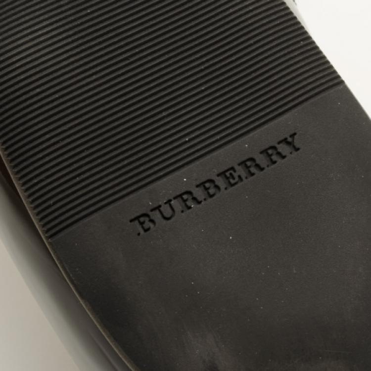 Pre Owned Burberry Nova Check Ballerina Flats with Buckles Size 40