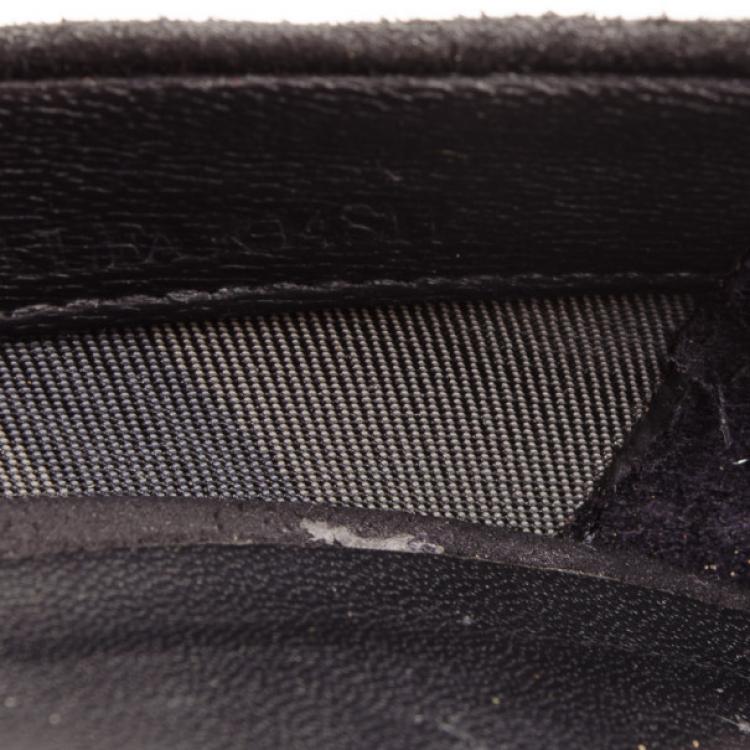 Pre Owned Burberry Black Suede Twisted Peep Toe Pumps Size 36