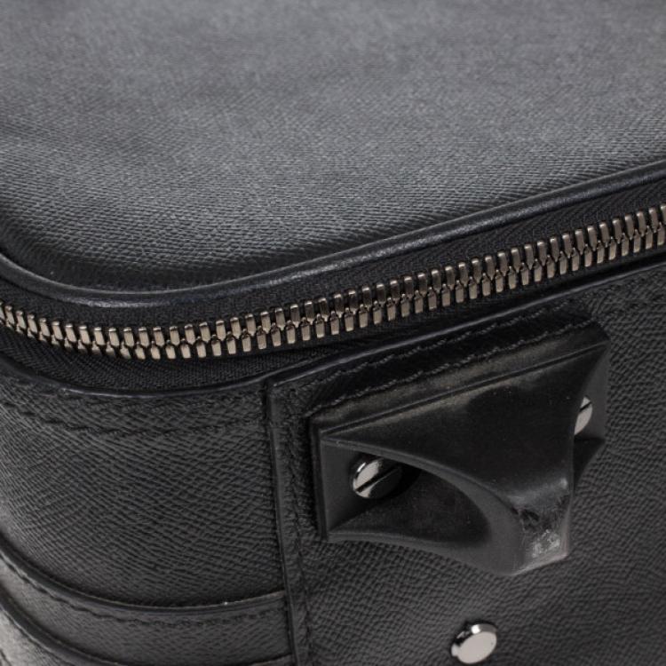 Pre Owned Burberry Black London Leather Two-Wheel Suitcase