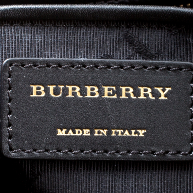 Pre Owned Burberry Black Nylon and Leather Rucksack Backpack