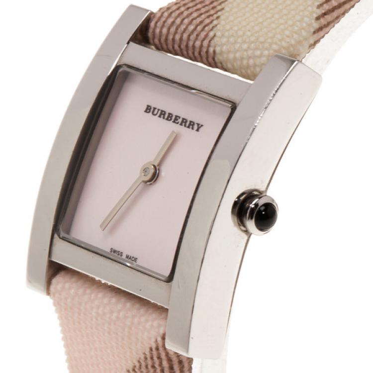 Pre Owned Burberry White Stainless Steel BU4311 Women's Wristwatch 24MM