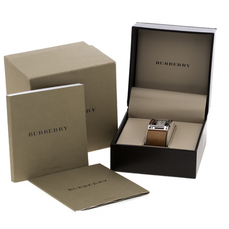 Pre Owned Burberry Silver White Stainless Steel BU4651 Women's Wristwatch 30 mm