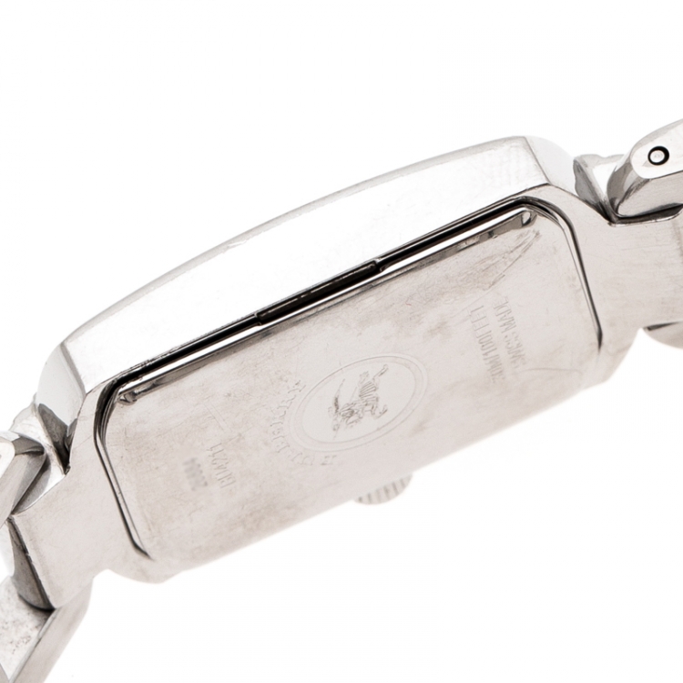 Pre Owned Burberry Silver Stainless Steel Heritage BU4211 Women's Wristwatch 18 mm