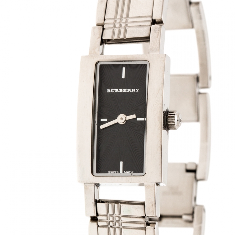 Pre Owned Burberry Black Stainless Steel BU4207 Women's Wristwatch 16 mm